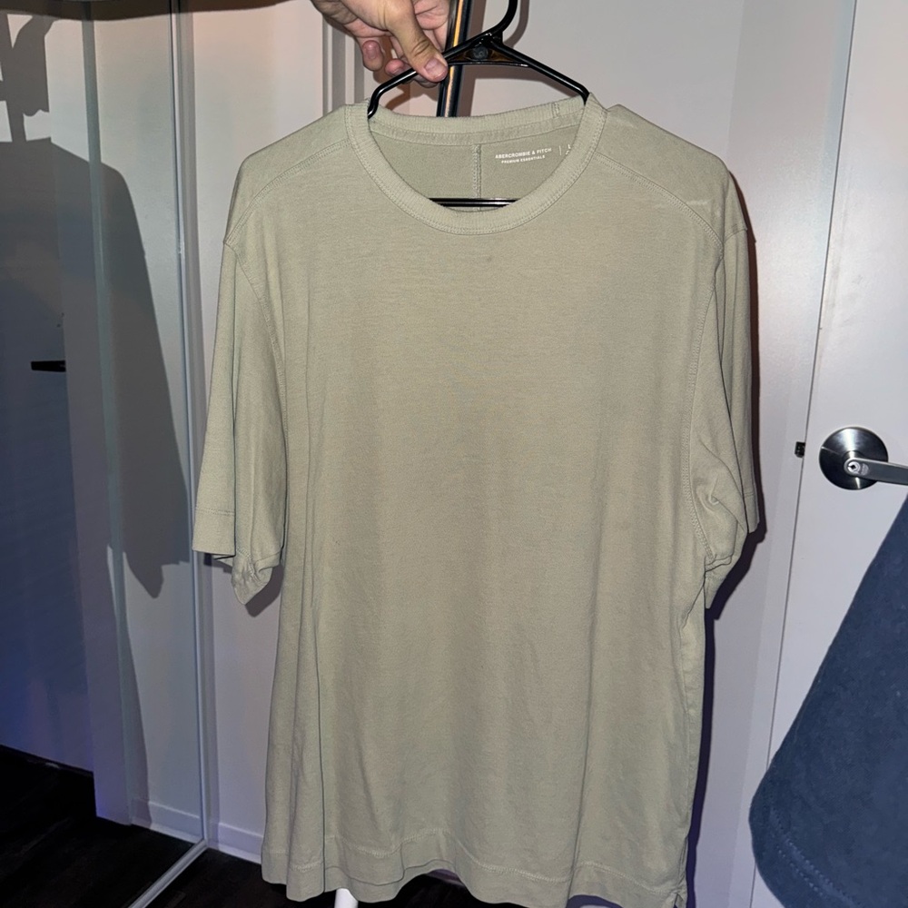 Abercrombie Heavy Weight Shirt Men's Green T-Shirt